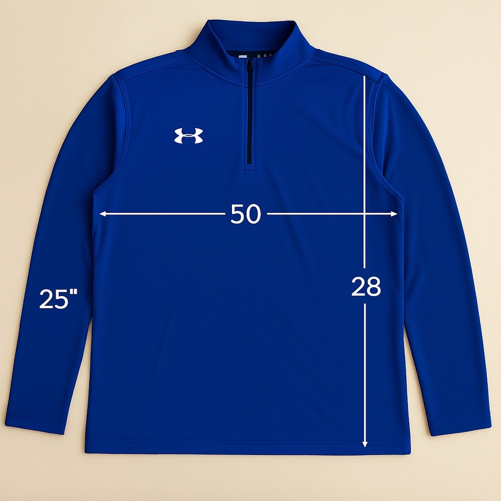 Under Armour Blue Performance Quarter-Zip Pullover XXL - Picture 5 of 8